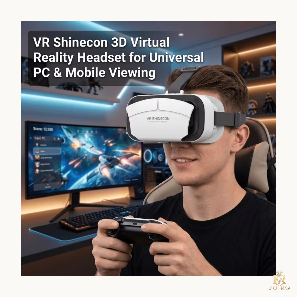 Gafas de realidad virtual 3D con bolsa organizadora y lentes HD
