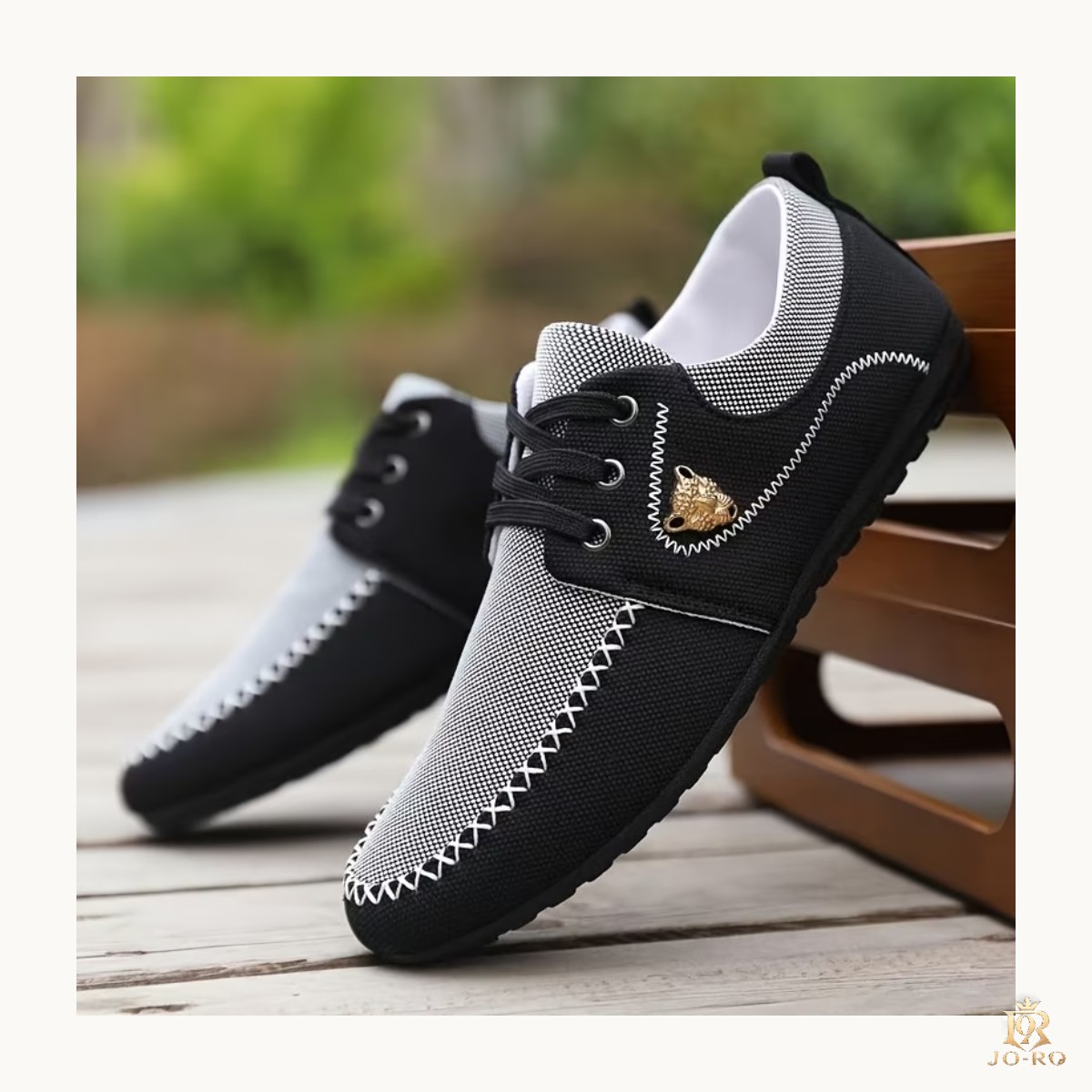 Mocasines de caña baja con cordones