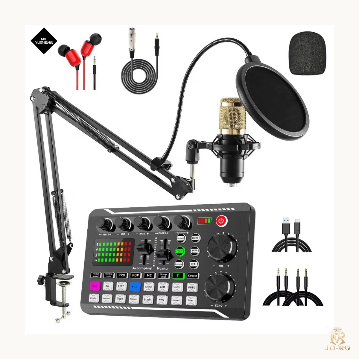 Paquete de equipo para podcast